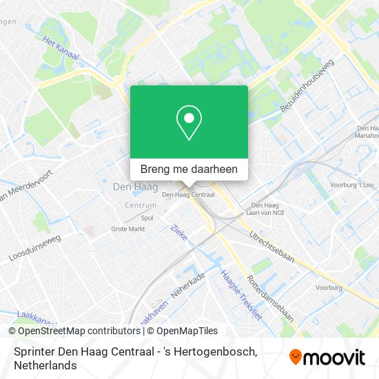 Sprinter Den Haag Centraal - 's Hertogenbosch kaart