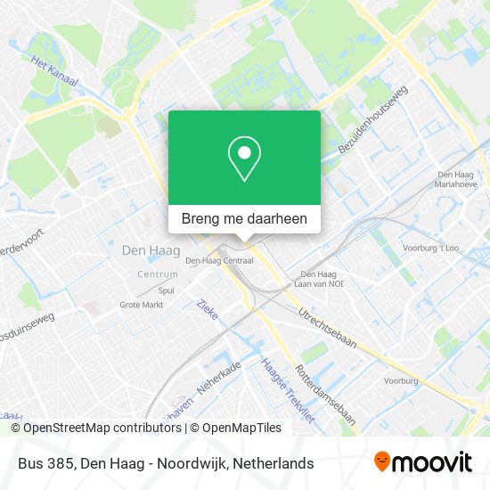 Bus 385, Den Haag - Noordwijk kaart