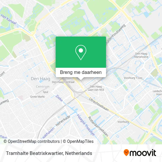 Tramhalte Beatrixkwartier kaart