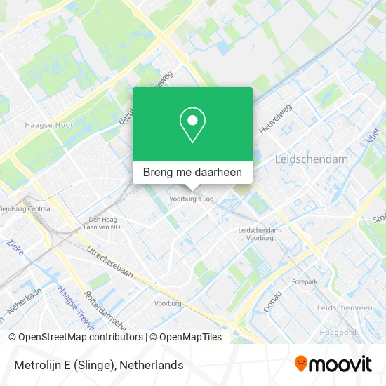 Metrolijn E (Slinge) kaart