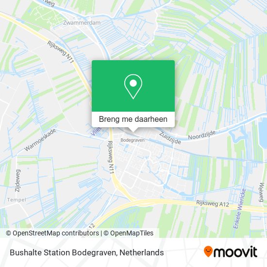 Bushalte Station Bodegraven kaart