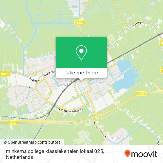 minkema college klassieke talen lokaal 025 kaart