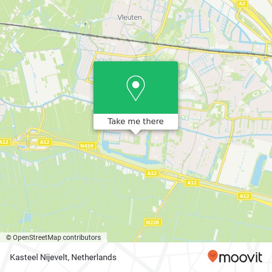 Kasteel Nijevelt kaart