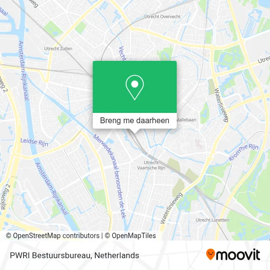 PWRI Bestuursbureau kaart