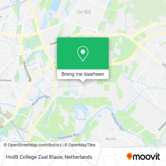 HvdB College Zaal Blauw kaart