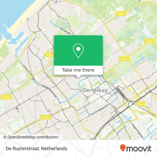 De Ruyterstraat kaart