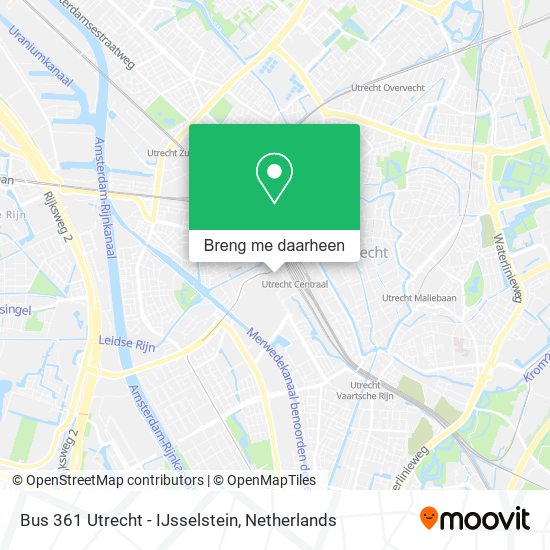 Bus 361 Utrecht - IJsselstein kaart