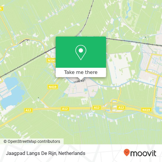 Jaagpad Langs De Rijn kaart