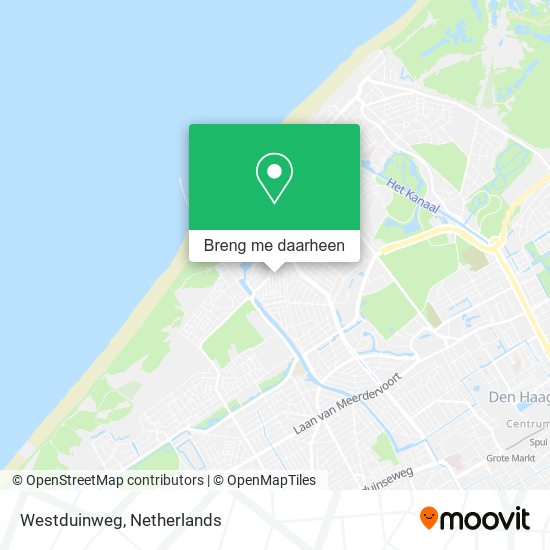 Westduinweg kaart