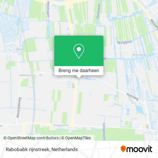 Rabobabk rijnstreek kaart