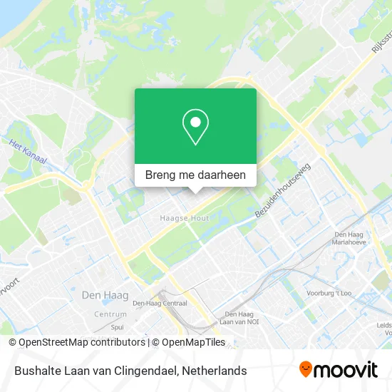 Bushalte Laan van Clingendael kaart