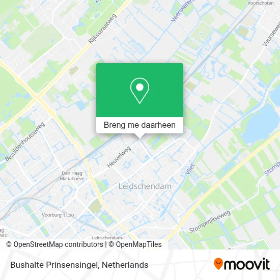 Bushalte Prinsensingel kaart