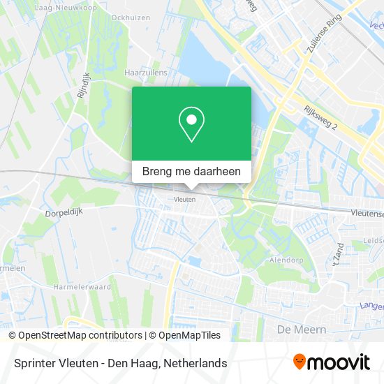 Sprinter Vleuten - Den Haag kaart