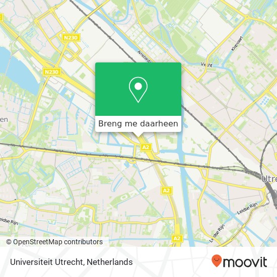 Universiteit Utrecht kaart