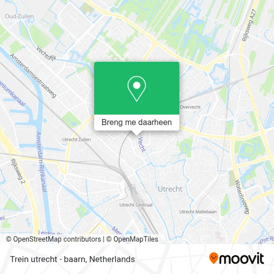 Trein utrecht - baarn kaart