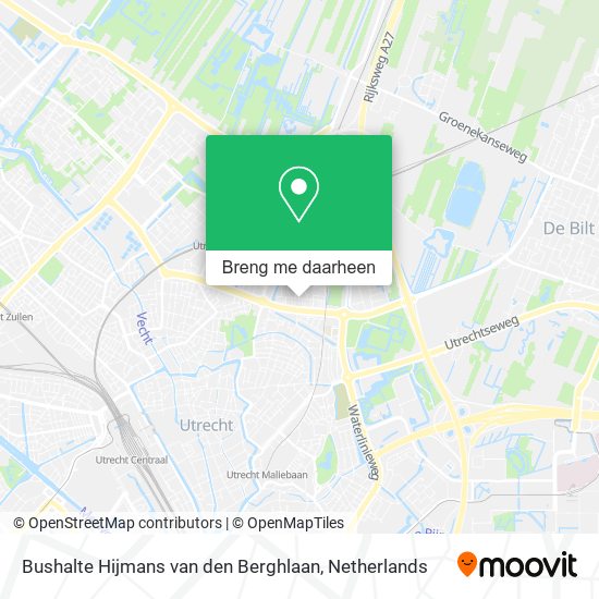 Bushalte Hijmans van den Berghlaan kaart