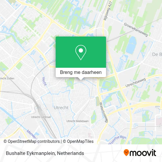 Bushalte Eykmanplein kaart