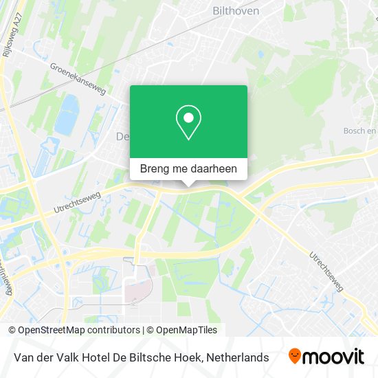 Van der Valk Hotel De Biltsche Hoek kaart