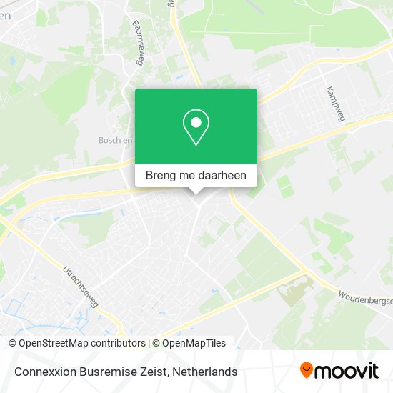 Connexxion Busremise Zeist kaart