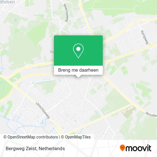 Bergweg Zeist kaart