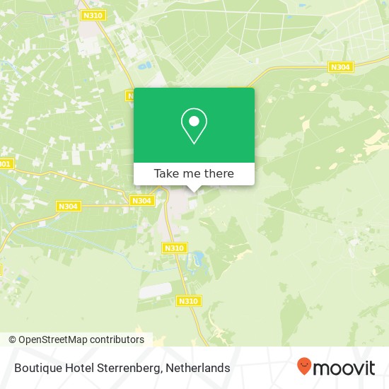 Boutique Hotel Sterrenberg kaart