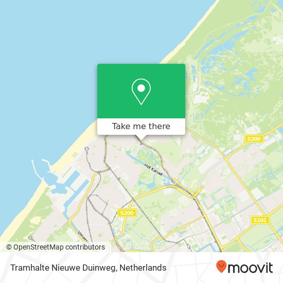 Tramhalte Nieuwe Duinweg kaart