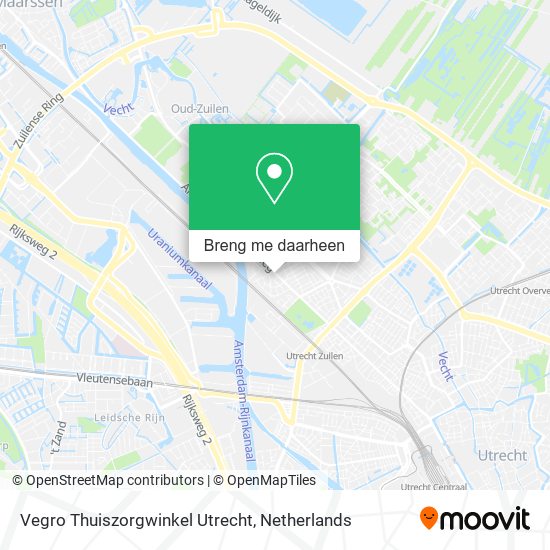 Vegro Thuiszorgwinkel Utrecht kaart