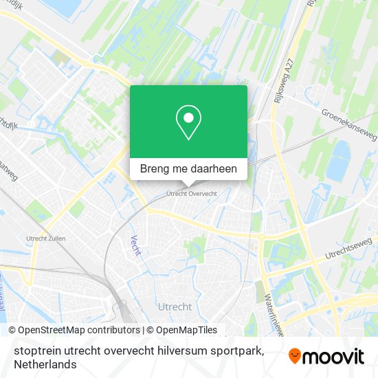 stoptrein utrecht overvecht hilversum sportpark kaart