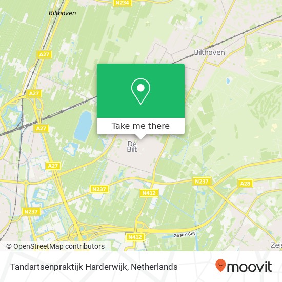 Tandartsenpraktijk Harderwijk kaart