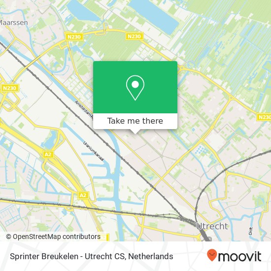 Sprinter Breukelen - Utrecht CS kaart