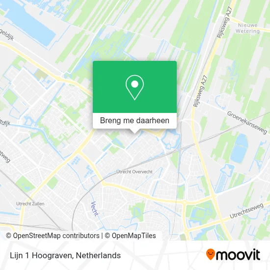 Lijn 1 Hoograven kaart