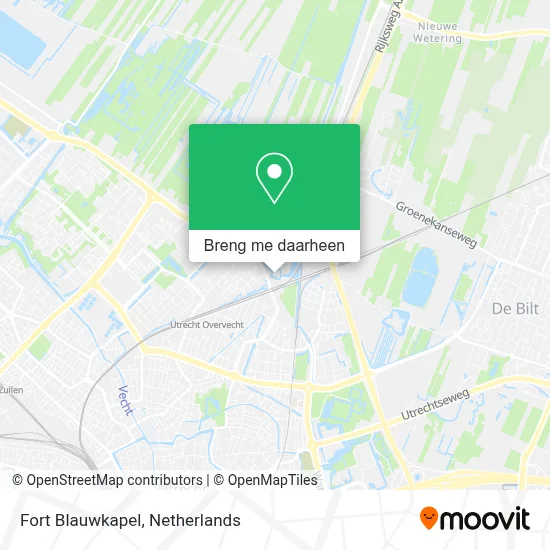 Fort Blauwkapel kaart