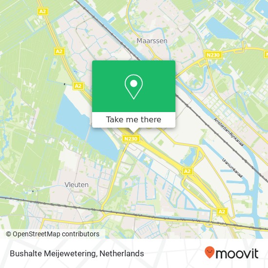 Bushalte Meijewetering kaart