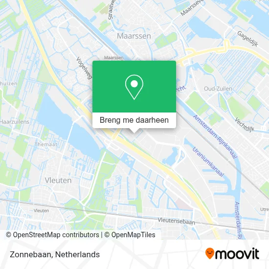 Zonnebaan kaart