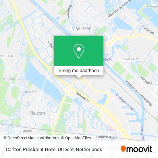 Carlton President Hotel Utrecht kaart