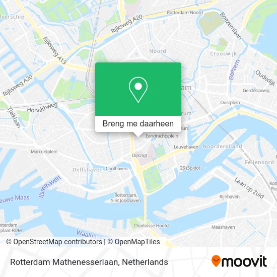 Rotterdam Mathenesserlaan kaart