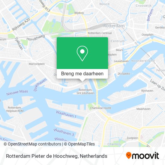 Rotterdam Pieter de Hoochweg kaart