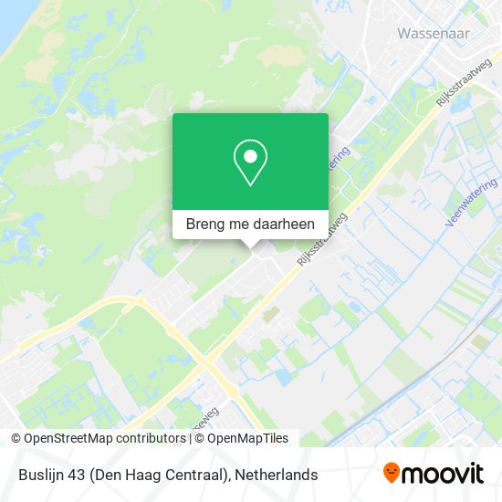 Buslijn 43 (Den Haag Centraal) kaart