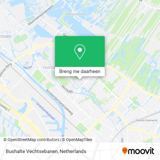 Bushalte Vechtsebanen kaart