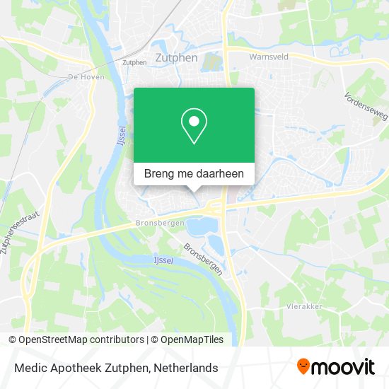 Medic Apotheek Zutphen kaart