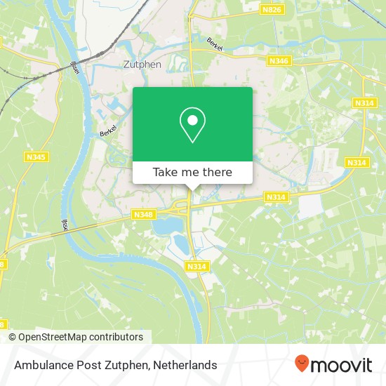 Ambulance Post Zutphen kaart