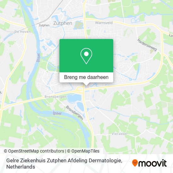 Gelre Ziekenhuis Zutphen Afdeling Dermatologie kaart