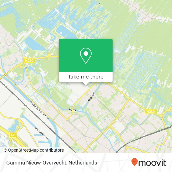 Gamma Nieuw-Overvecht kaart