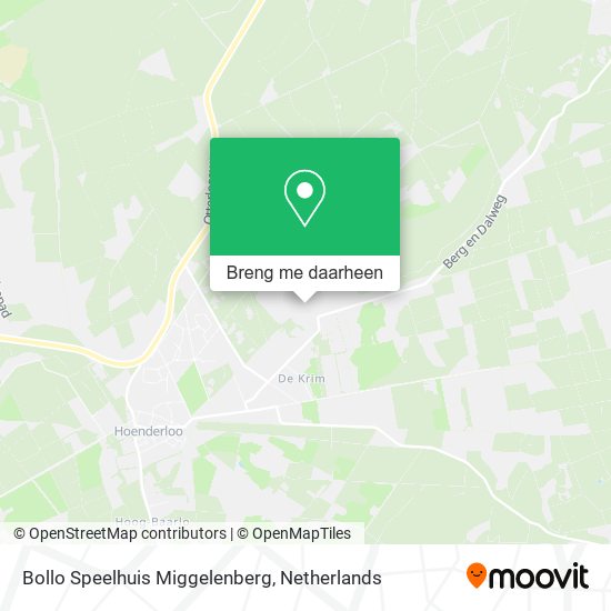 Bollo Speelhuis Miggelenberg kaart