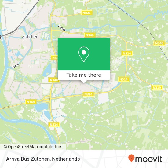 Arriva Bus Zutphen kaart