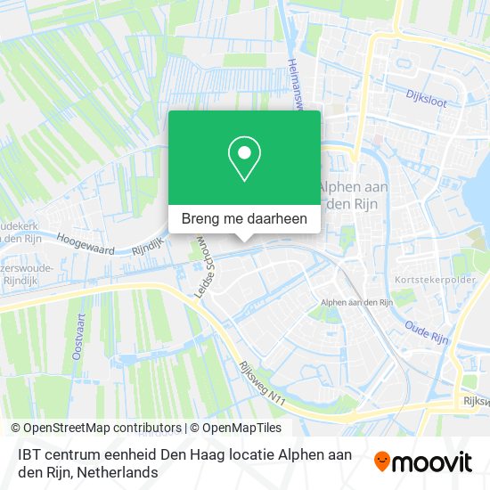 IBT centrum eenheid Den Haag locatie Alphen aan den Rijn kaart
