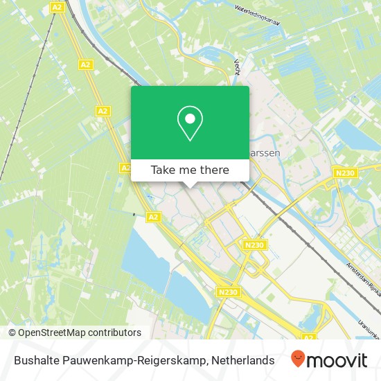 Bushalte Pauwenkamp-Reigerskamp kaart