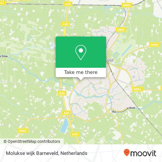 Molukse wijk Barneveld kaart