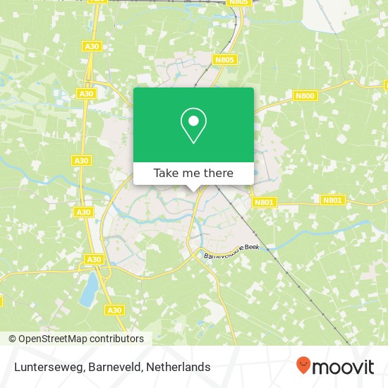 Lunterseweg, Barneveld kaart