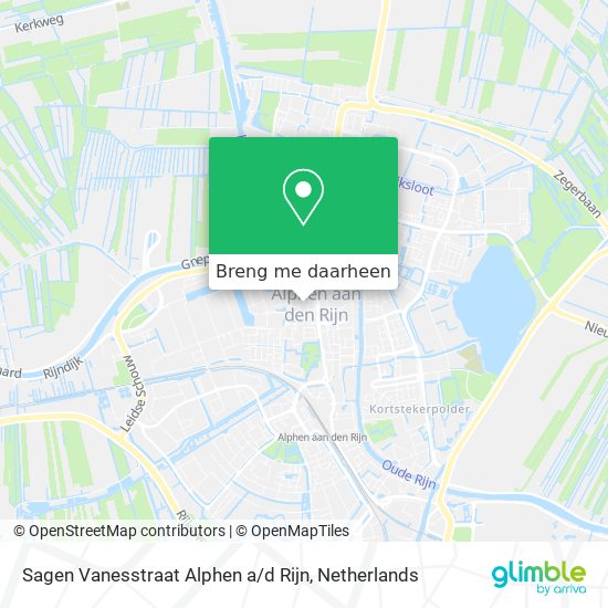 Sagen Vanesstraat Alphen a / d Rijn kaart